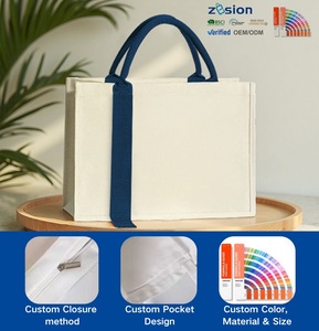 Wholesale Custom Canvas Tote Bag with Colorful Handle