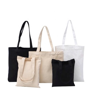 Black Handle Canvas Bag Custom Print Tote Bag