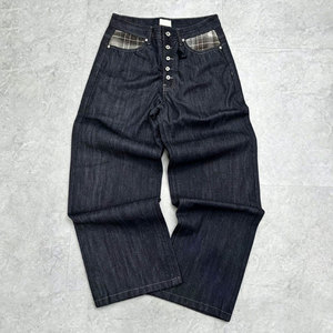 Custom Japanese Selvedge Denim Jeans Men 14oz 100% Cotton Wide Leg Baggy Raw Vintage Streetwear OEM