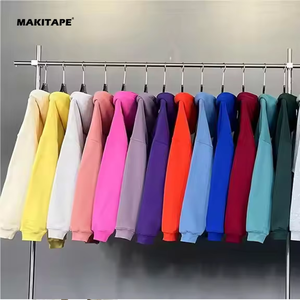 Men's Oversized Fleece Hoodie 350GSM Screen Printing Embroidered Custom Logo Solid Pattern