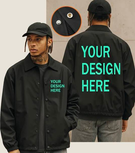 Factory Custom Men Coaches Jacket Blank Custom Logo