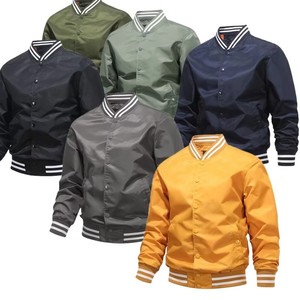 Leisure Classic American Style Loose Custom Logo Bomber Jacket
